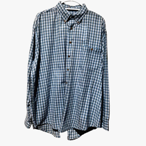 LORD&TAYLOR MENS COTTON FLANNEL LONG SLEEVE‎ POCKET BUTTON SHIRT XL